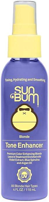 Sun Bum Blonde Tone Enhancer - Neutralizes Brass and Enhances Color and Shine of Blonde Hair - Protecting Toner against UV Rays - Made Without Parabens and Cruelty Free - 4 oz - Image 1