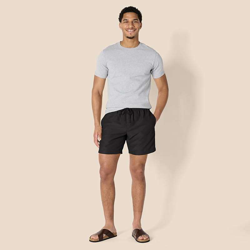Amazon Essentials Men's Swim Trunks with Mesh Lining, Pockets, Drawstring Closure - Image 5