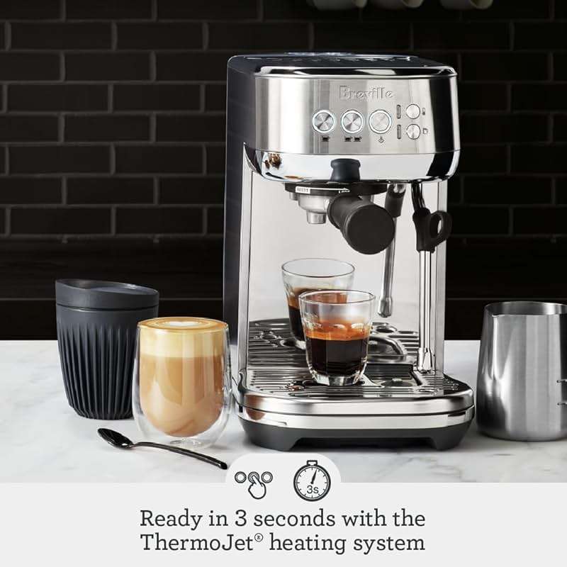 Breville Bambino Plus Espresso Machine BES500BSS, Brushed Stainless Steel - Image 4