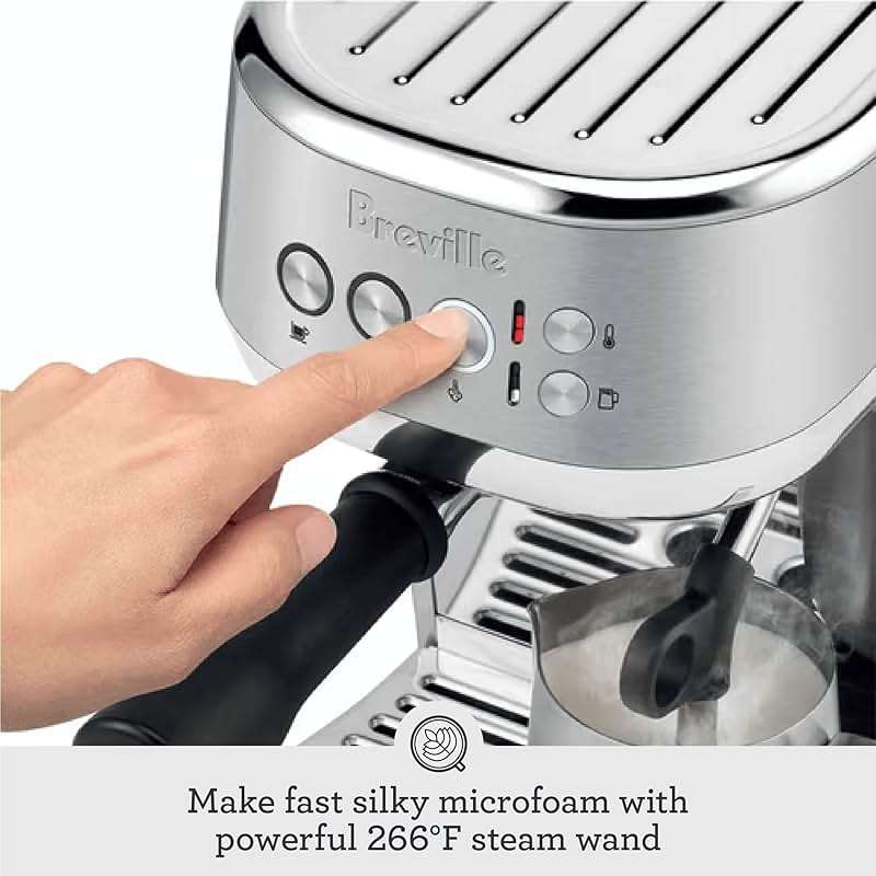 Breville Bambino Plus Espresso Machine BES500BSS, Brushed Stainless Steel - Image 8