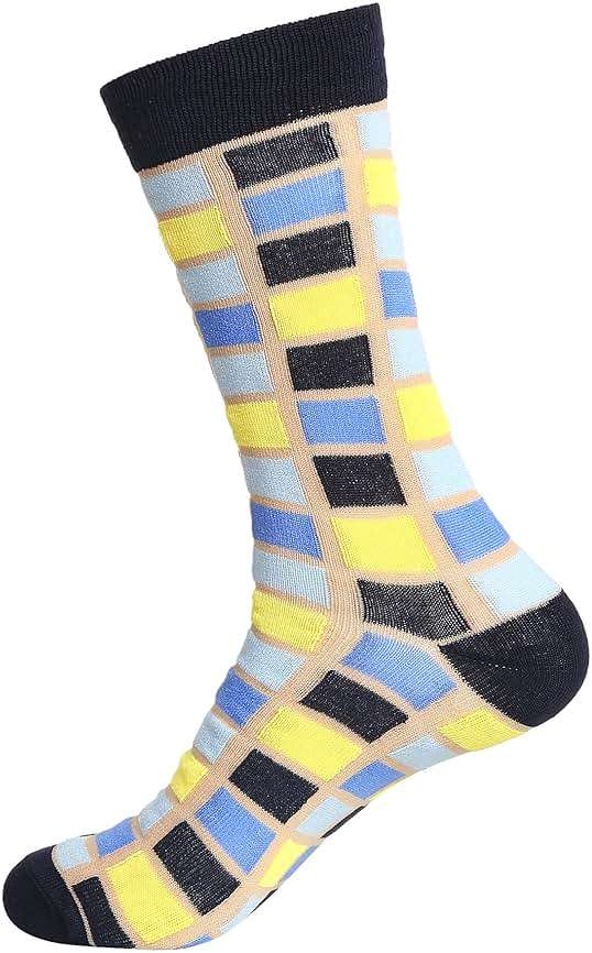 Gelante 12 Pairs Mens Cotton Funny Crazy Colorful Crew Dress Sock - Image 7