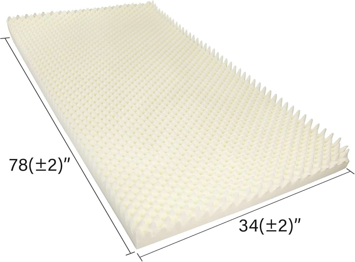 Vaunn Medical Egg Crate Mattress Topper, Fragrance-Free, Dye-Free, Convoluted Foam for Pain Relief on Pressure Sores, Ventilated Therapeutic Support and Recovery, Hospital Bed Twin (78" x 34") - Image 4