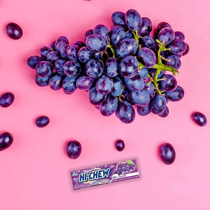 HI-CHEW Grape Sticks, 15-Pack, Unique Fun Soft & Chewy Taffy Candy, 1.76oz Each - Made with Immensely Juicy Fruity Flavors - Image 3