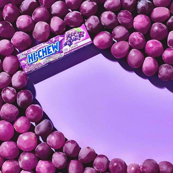 HI-CHEW Grape Sticks, 15-Pack, Unique Fun Soft & Chewy Taffy Candy, 1.76oz Each - Made with Immensely Juicy Fruity Flavors - Image 6