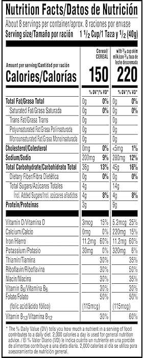 Kellogg's Rice Krispies Cold Breakfast Cereal, 8 Vitamins and Minerals, Rice Krispies Treats, Large Size, Original, 12Oz Box (1 Box) - Image 11