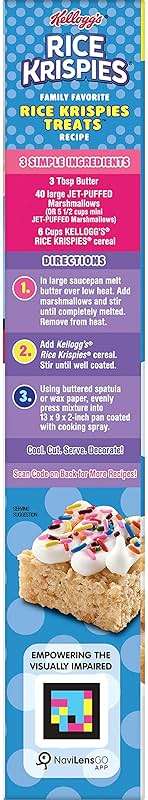 Kellogg's Rice Krispies Cold Breakfast Cereal, 8 Vitamins and Minerals, Rice Krispies Treats, Large Size, Original, 12Oz Box (1 Box) - Image 10