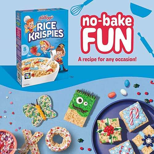 Rice Krispies Kellogg's Frosted Krispies Breakfast Cereal,Kids Snacks,Baking Marshmallow Treats,Original,13oz Box (1 Box) - Image 3