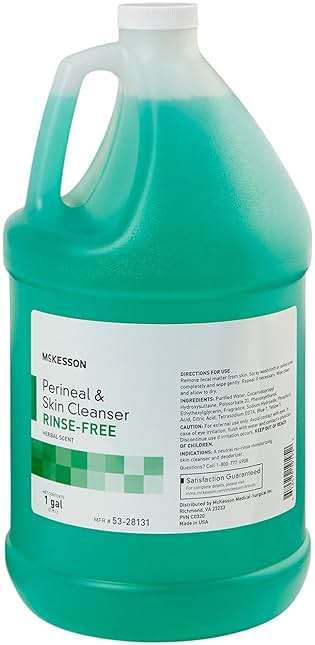 McKesson Perineal Skin Cleanser, 1 Gallon [Pack of 1] Rinse-Free Body Wash for Incontinence or Ostomy Care, Herbal Scent - Image 1