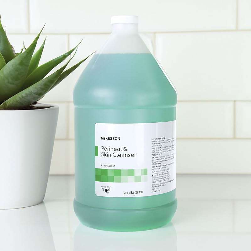 McKesson Perineal Skin Cleanser, 1 Gallon [Pack of 1] Rinse-Free Body Wash for Incontinence or Ostomy Care, Herbal Scent - Image 6