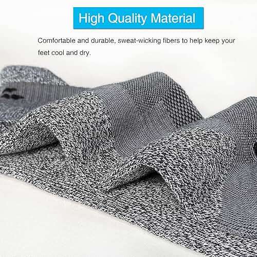 APTYID Men's Cushioned Athletic Running Ankle Socks (6 Pairs) - Image 4