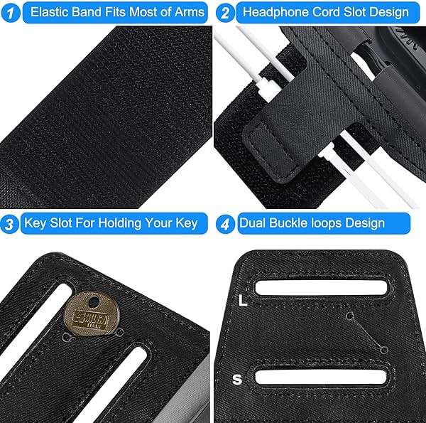 Newppon Cell Phone Running Armband - Detachable & 360° Rotatable Universal Cellphone Arm Band for iPhone 17 16 15 14 13 Pro Max Plus Samsung Galaxy Note S24 S23 for Workout Exercising Walking Jogging - Image 5