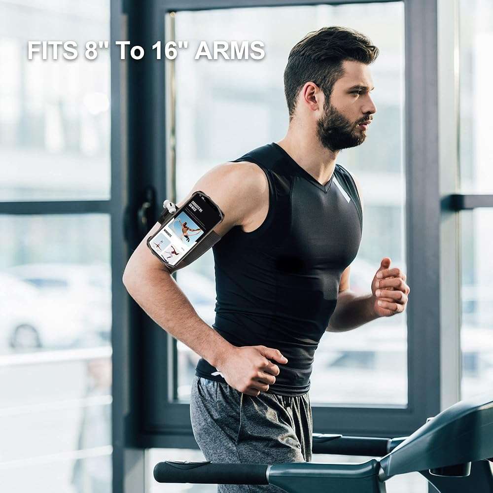 Newppon Cell Phone Running Armband - Detachable & 360° Rotatable Universal Cellphone Arm Band for iPhone 17 16 15 14 13 Pro Max Plus Samsung Galaxy Note S24 S23 for Workout Exercising Walking Jogging - Image 6