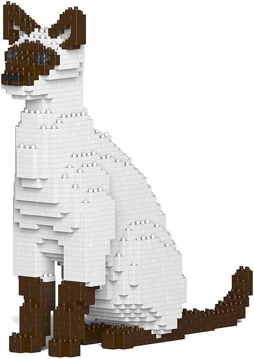 JEKCA Siamese Cat 01S-M01 | Cat Plastic Building Blocks | Age 14+ - Image 1