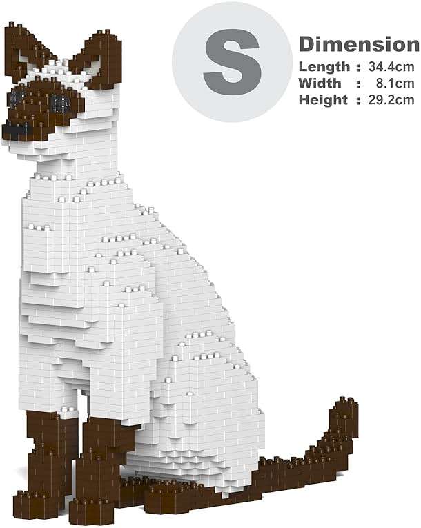 JEKCA Siamese Cat 01S-M01 | Cat Plastic Building Blocks | Age 14+ - Image 2