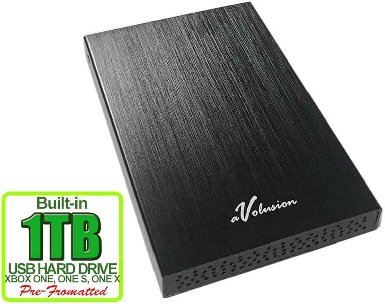 Avolusion HD250U3 1TB USB 3.0 Portable External Gaming Hard Drive (Xbox One Pre-Formatted) - Black - Image 2