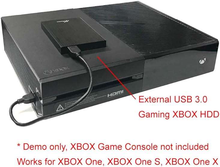 Avolusion HD250U3 1TB USB 3.0 Portable External Gaming Hard Drive (Xbox One Pre-Formatted) - Black - Image 4