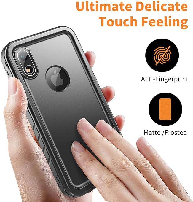 Cozycase TOP Military IP68 Waterproof Case for iPhone XR - Heavy Duty 360 Shockproof Full Body with Screen Camera Protector Double Water Dust Drop Proof Hard Rugged Tough Bumper Front Back Cover Black - Image 4