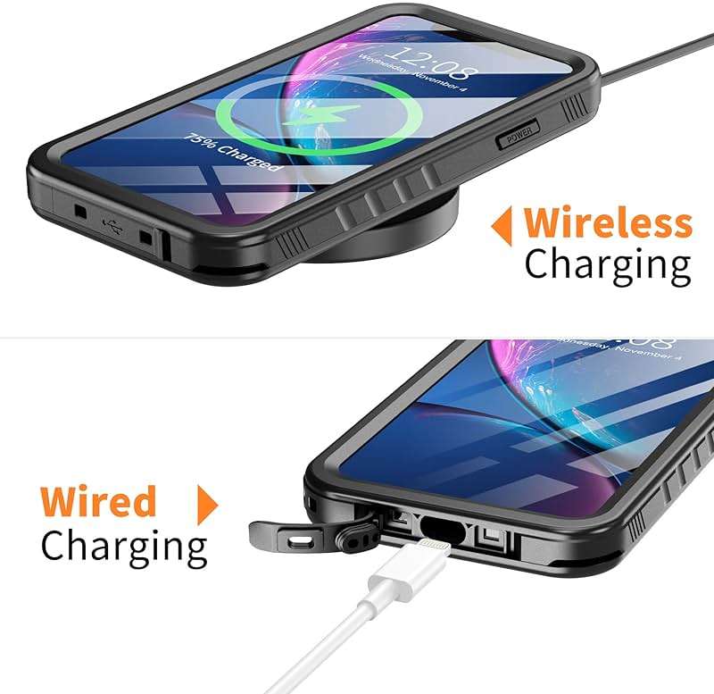Cozycase TOP Military IP68 Waterproof Case for iPhone XR - Heavy Duty 360 Shockproof Full Body with Screen Camera Protector Double Water Dust Drop Proof Hard Rugged Tough Bumper Front Back Cover Black - Image 5
