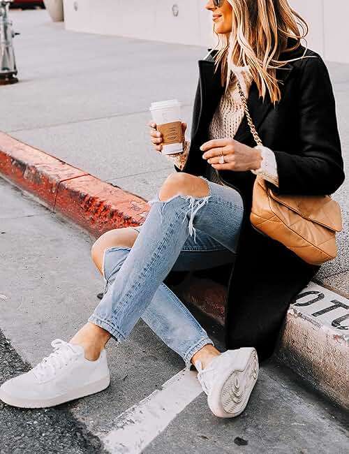 Tanming Women's Wool Pea Coats Long Trench Coats Jackets | Double Breasted, Notch Lapel, Casual Elegant Coat, Warm Peacoat Overcoat, Fall Winter Clothes Outerwear, Daily Street Wear - Image 3