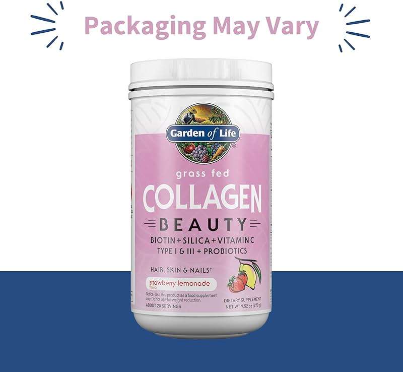 Garden of Life Grass Fed Collagen Beauty - Strawberry Lemonade, 20 Servings, Powder for Women Men Hair Skin Nails, Hydrolyzed Collagen Peptides Protein Powder Supplement - Image 2