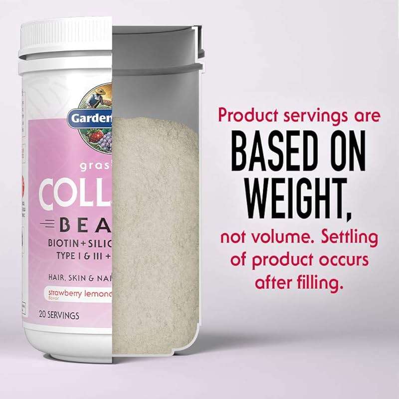 Garden of Life Grass Fed Collagen Beauty - Strawberry Lemonade, 20 Servings, Powder for Women Men Hair Skin Nails, Hydrolyzed Collagen Peptides Protein Powder Supplement - Image 6
