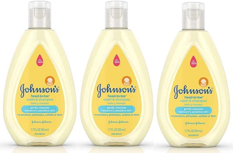 Johnsons Baby Head To Toe Wash And Shampoo 3 pack 1.7 Ounce Each - Image 1