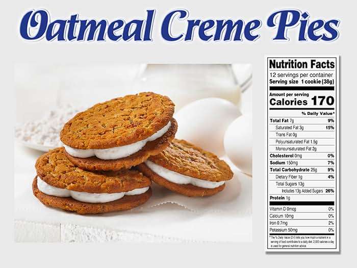 Little Debbie Oatmeal Crème Pies, 12 Individually Wrapped Sandwich Cookies, 16.2 OZ Box - Image 2
