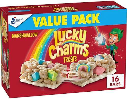 Lucky Charms Cereal Treat Bars, Snack Bars, Value Pack, 16 Ct, 13.6 oz - Image 1