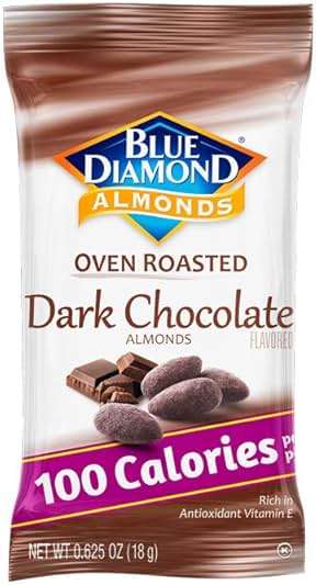 Blue Diamond Almonds Dark Chocolate Cocoa Dusted Snack Nuts, 100 Calorie Packs, (Pack of 1, 32 Count Toal) - Image 4