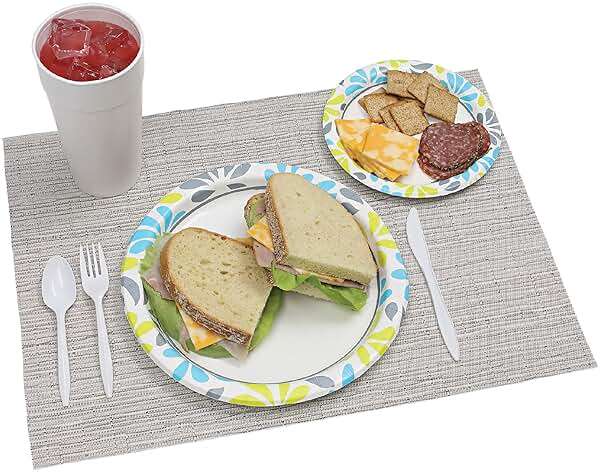 Genuine Joe Printed Paper Plates, 7" (Pack of 125) - Image 4