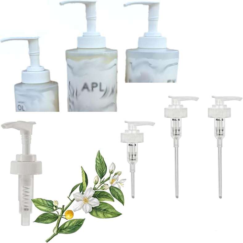 Dispenser Pumps Compatible with Olaplex No. 4 Fine Hair Shampoo, No. 5 Fine Hair Conditioner 8.5oz/250ml & No. 3 Hair Perfector 3.3oz, Three White Pumps Only, by Ultra Essentials (No.3, No.4 & No.5) - Image 1