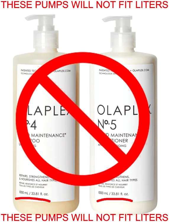 Dispenser Pumps Compatible with Olaplex No. 4 Fine Hair Shampoo, No. 5 Fine Hair Conditioner 8.5oz/250ml & No. 3 Hair Perfector 3.3oz, Three White Pumps Only, by Ultra Essentials (No.3, No.4 & No.5) - Image 4