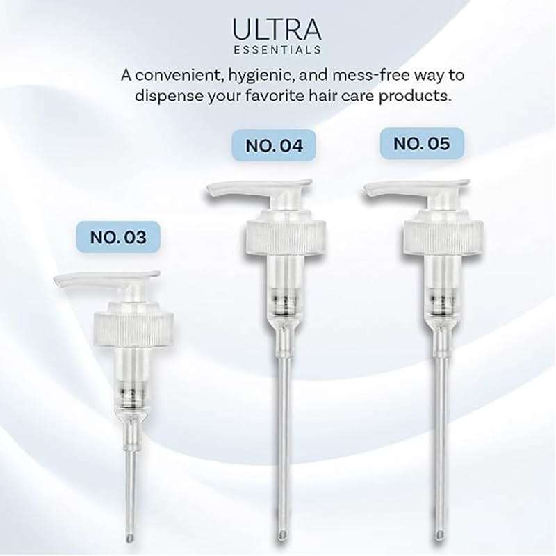 Dispenser Pumps Compatible with Olaplex No. 4 Fine Hair Shampoo, No. 5 Fine Hair Conditioner 8.5oz/250ml & No. 3 Hair Perfector 3.3oz, Three White Pumps Only, by Ultra Essentials (No.3, No.4 & No.5) - Image 5