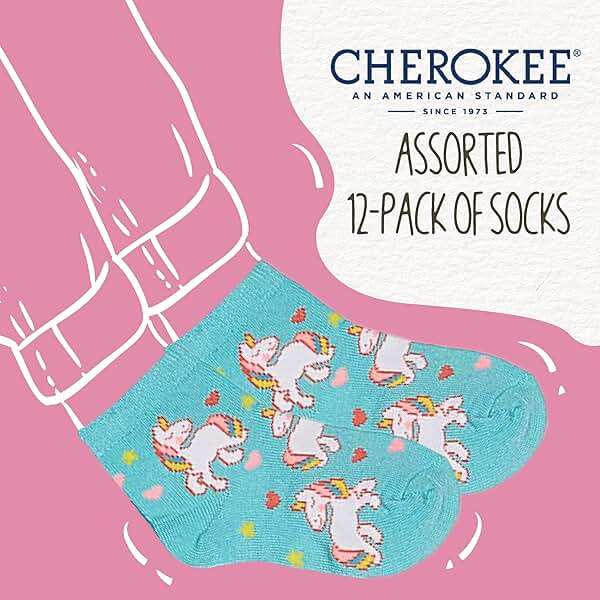 Cherokee Baby Girls' 12 Pack Shorty Ankle Socks - Image 2