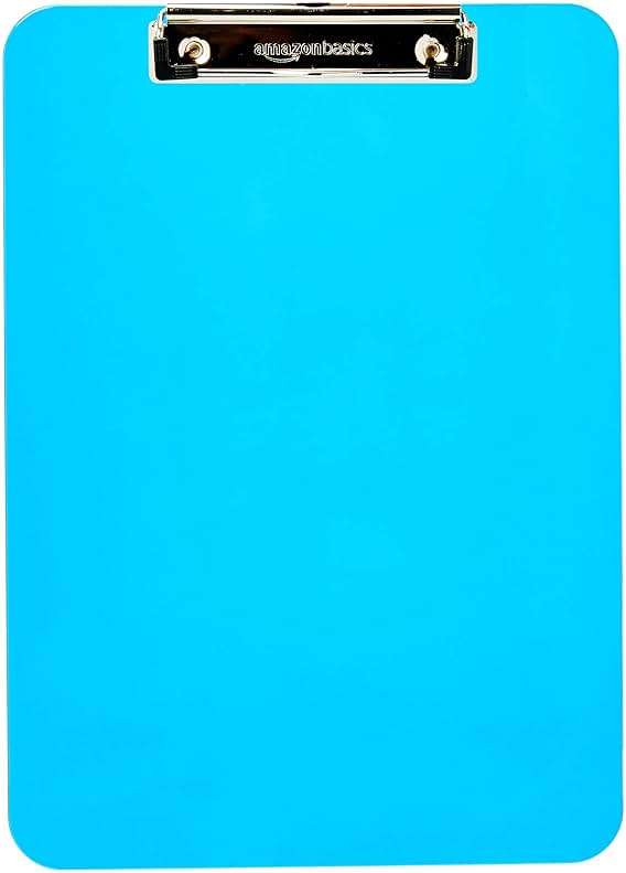 Amazon Basics Colorful, Sturdy, Lightweight Plastic Clipboards, Letter Size, Assorted Colors, Pack of 6 - Image 4