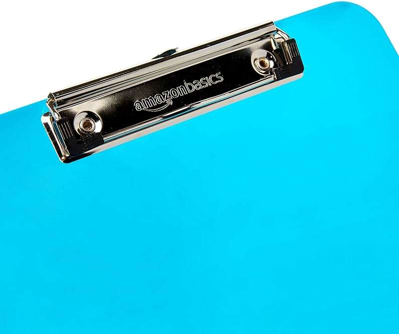 Amazon Basics Colorful, Sturdy, Lightweight Plastic Clipboards, Letter Size, Assorted Colors, Pack of 6 - Image 5