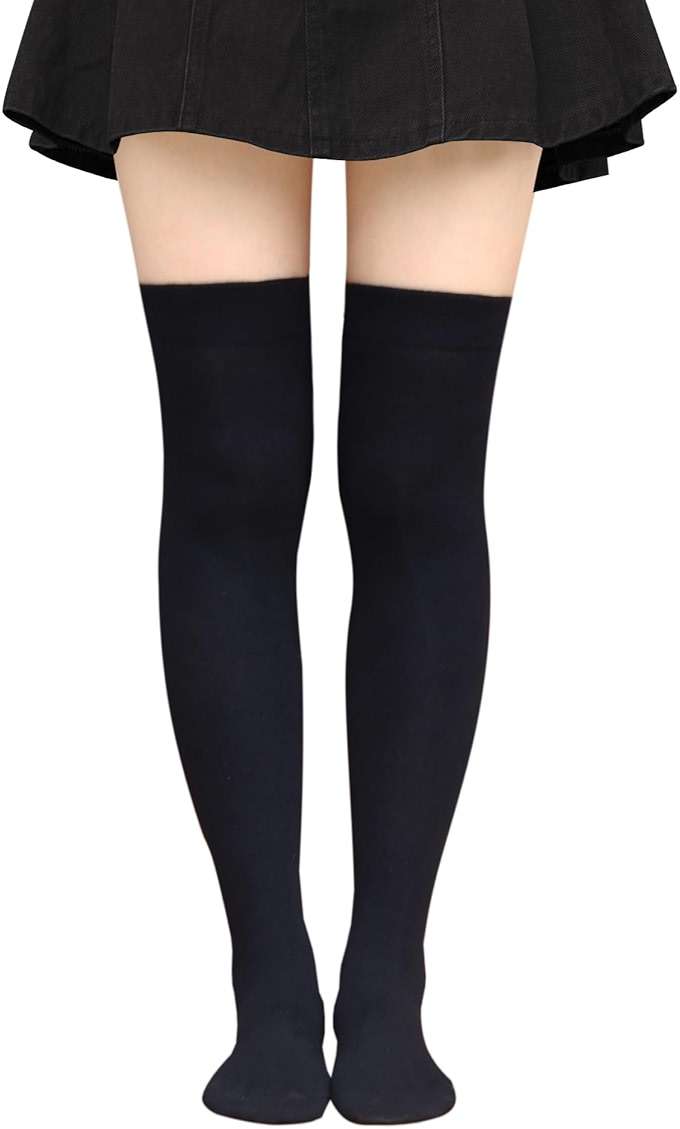 Bestjybt Women Thigh High Socks Cotton Warm Over the Knee Socks Long Knee High Boot Stockings Leg Warmer - Image 6