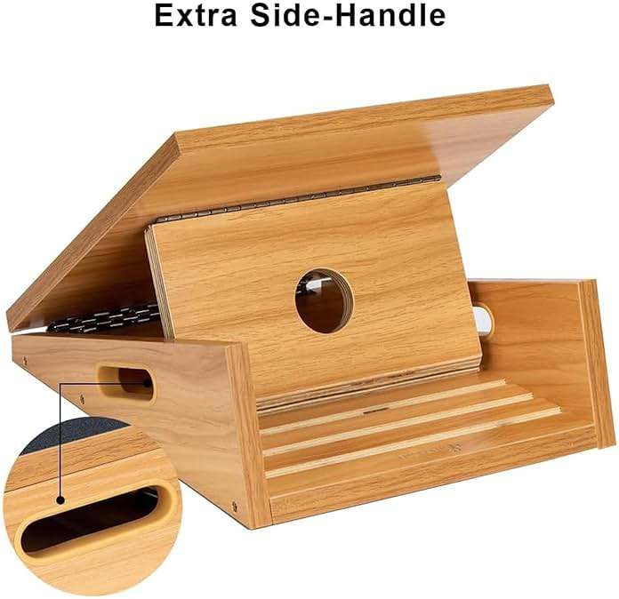 StrongTek Professional Wooden Slant Board, Adjustable Incline Board, and Calf Stretcher, Stretch Board - Extra Side-Handle Design for Portability, Full-Coverage - Image 6