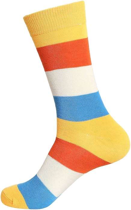 Gelante 12 Pairs Mens Cotton Funny Crazy Colorful Crew Dress Sock - Image 5
