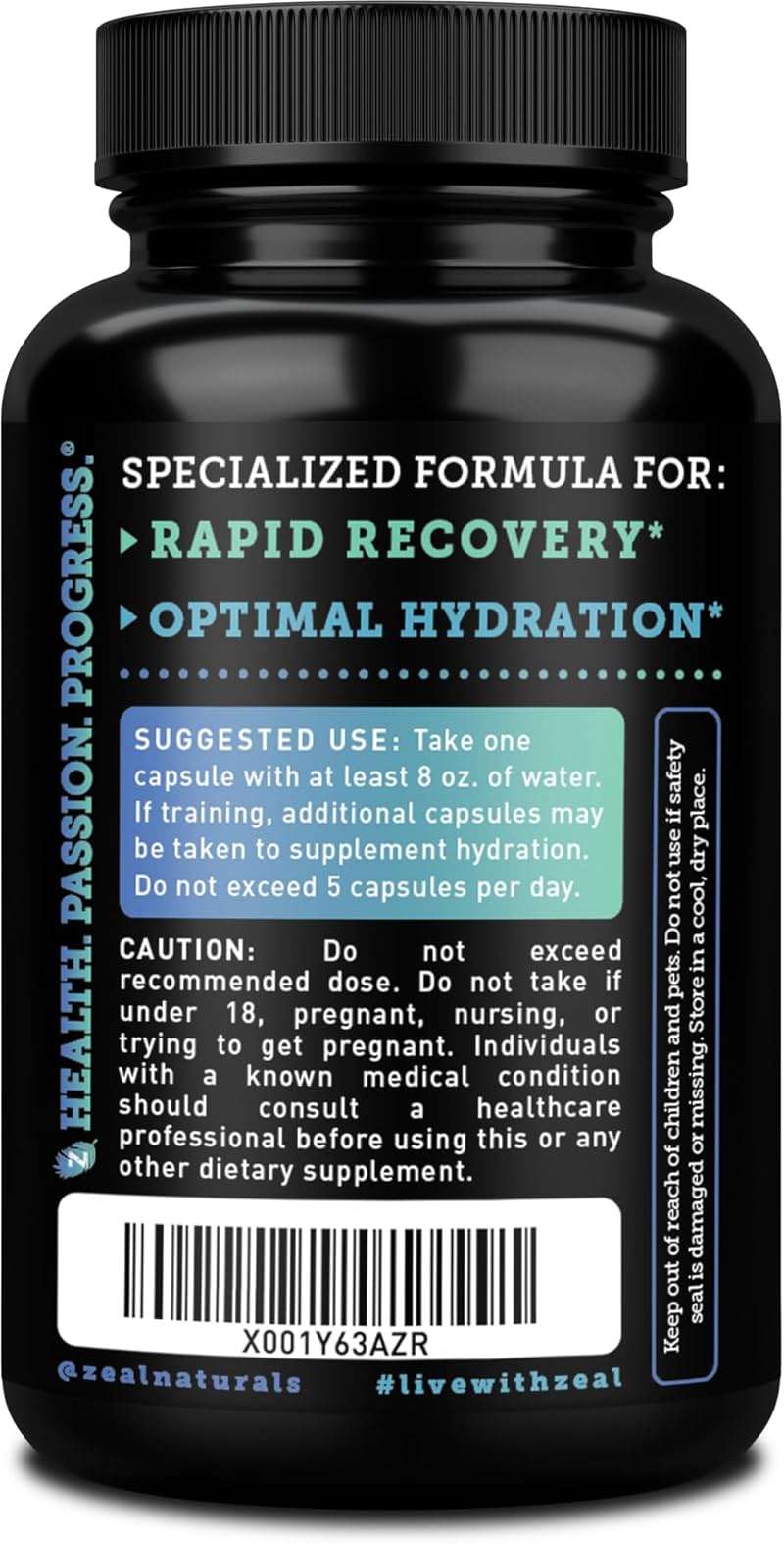 Zeal Keto Electrolyte Capsules - 120 Capsules | Keto Electrolytes Tablets for Rehydration | B-Vitamins + Pink Himalayan Salt | Potassium, Zinc, Magnesium, Sodium | Hydration Supplement - Image 4