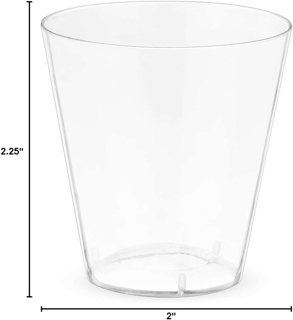 True 2oz. Clear Party Shot Glasses, Disposable Shot Glasses, Football Cups, Football Game, Sports & Outdoors, Football Accessories, Set of 50 - Image 2