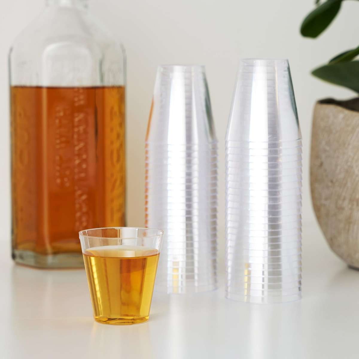 True 2oz. Clear Party Shot Glasses, Disposable Shot Glasses, Football Cups, Football Game, Sports & Outdoors, Football Accessories, Set of 50 - Image 3