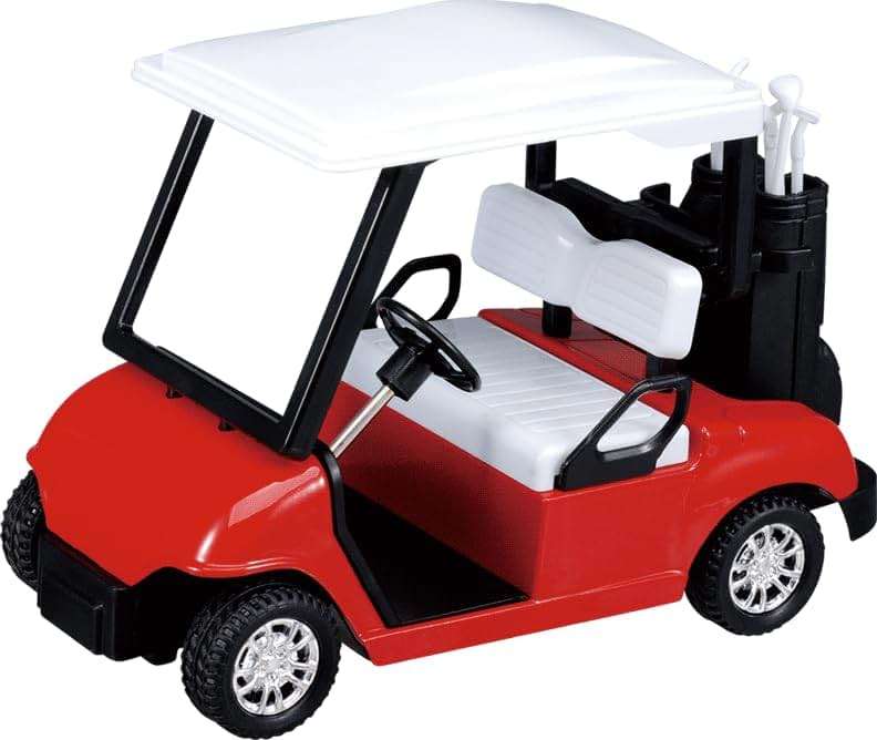PowerTRC 6 Pcs Diecast Toy Golf Carts with Clubs, Mini Metal Alloy Die Cast Pullback Display Model Desk Decor Golf Cart Cake Decorations Topper (4.75 inches) - Image 3