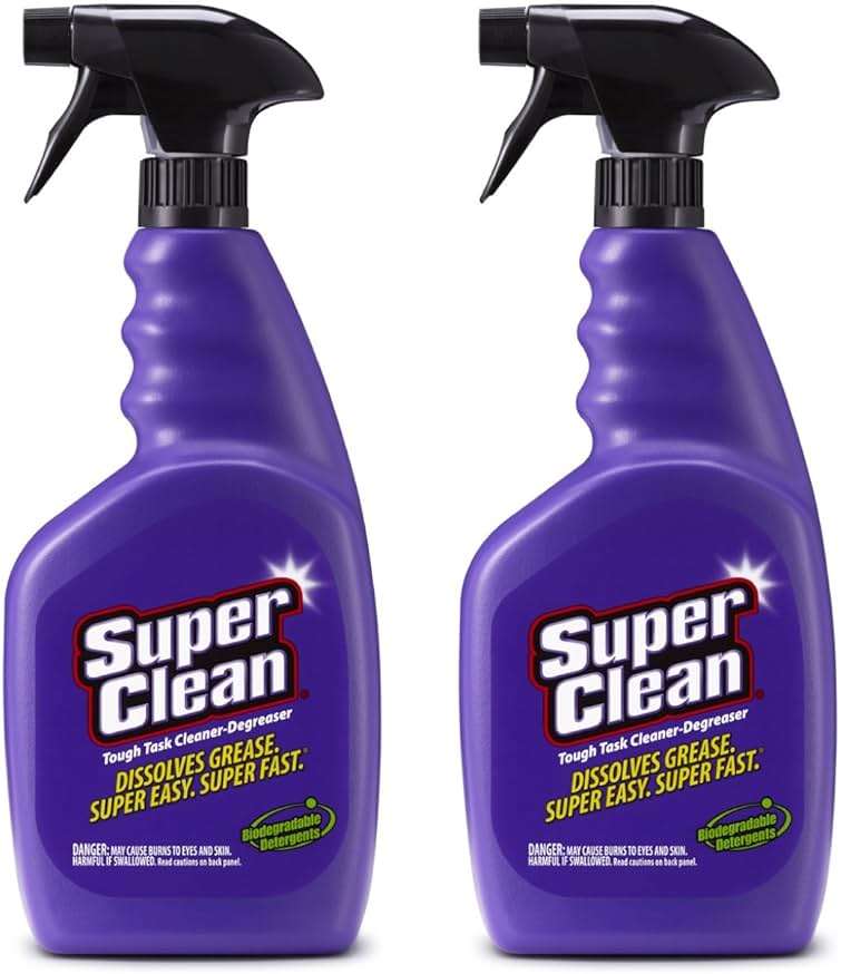 SUPERCLEAN Cleaner/Degreaser: Water-Based, Trigger 32oz Spray Bottle, 2 Pack - Image 1