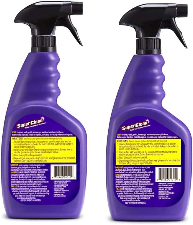 SUPERCLEAN Cleaner/Degreaser: Water-Based, Trigger 32oz Spray Bottle, 2 Pack - Image 2