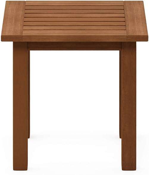 Furinno FG18506 Tioman Hardwood Patio Furniture Outdoor End Table, Natural - Image 7
