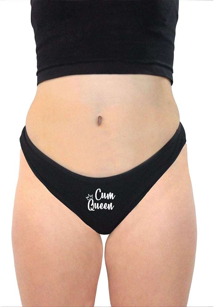 Dirty Girl Undies Cum Queen Women's High Rise Sexy Thong, Dirty Undies! - Image 2