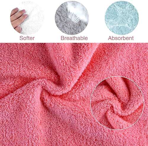 Kyapoo Baby Washcloths 12 Pack 12x12 Inches Microfiber Coral Fleece Extra Absorbent and Soft for Newborns, Infants and Toddlers - Image 3