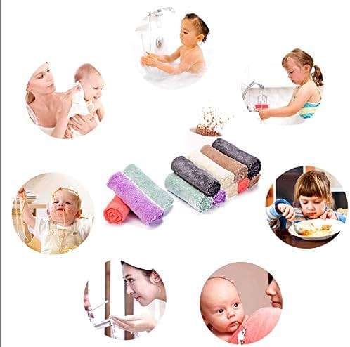 Kyapoo Baby Washcloths 12 Pack 12x12 Inches Microfiber Coral Fleece Extra Absorbent and Soft for Newborns, Infants and Toddlers - Image 5