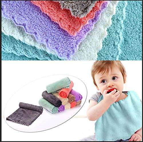 Kyapoo Baby Washcloths 12 Pack 12x12 Inches Microfiber Coral Fleece Extra Absorbent and Soft for Newborns, Infants and Toddlers - Image 7